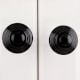 Black Solid Ceramic Drawer Knob